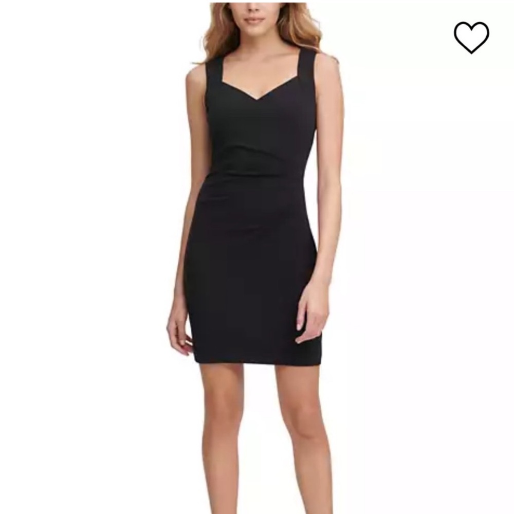 Scuba Crepe sweetheart neck sheath dress